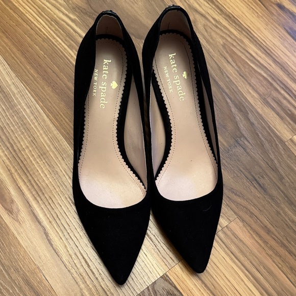 Kate Spade Black Suede Heels - Picture 4 of 5